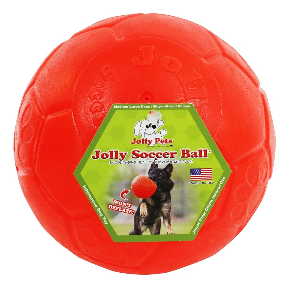 Jolly Pets Soccer Ball 8 Zoll Orange – Detailansicht