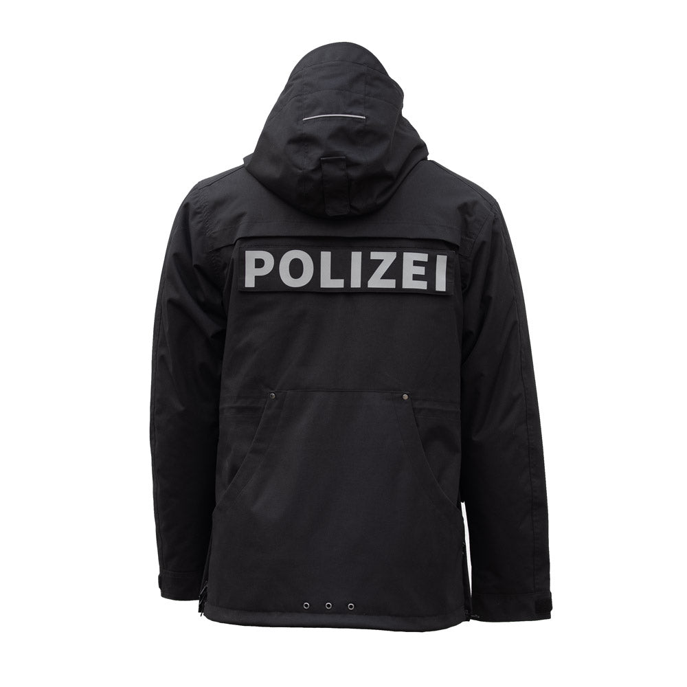 MFJ K9 Pro – Rückansicht mit Polizei-Patch