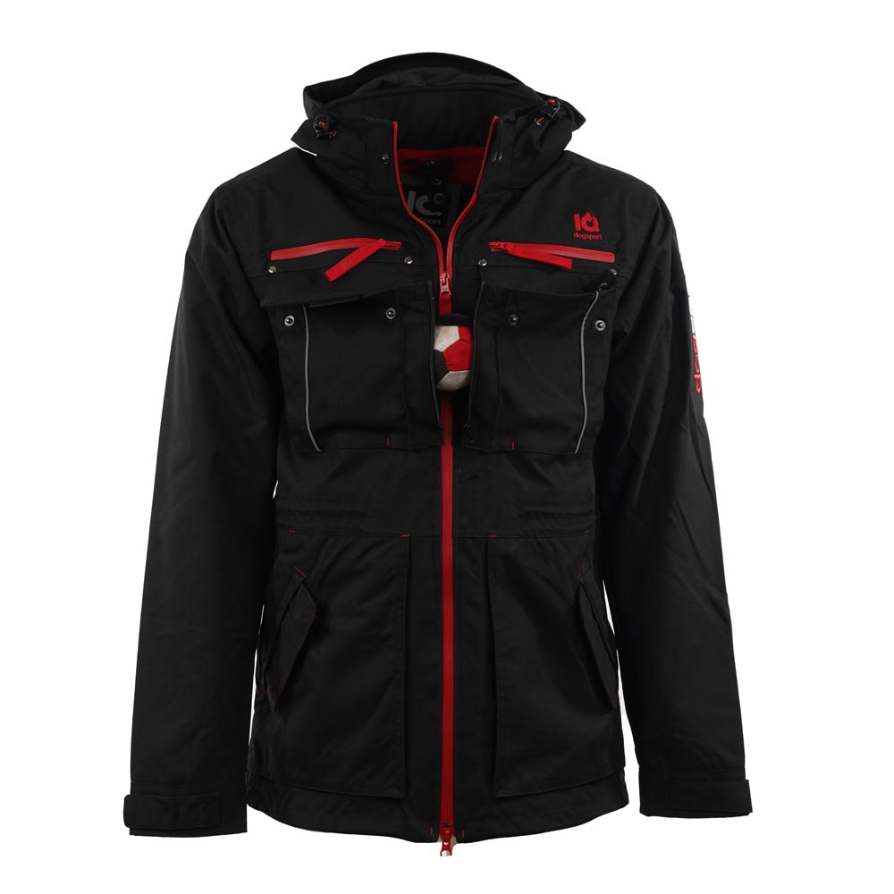 Trainingsjacke Front verbundene Brusttasche Klett