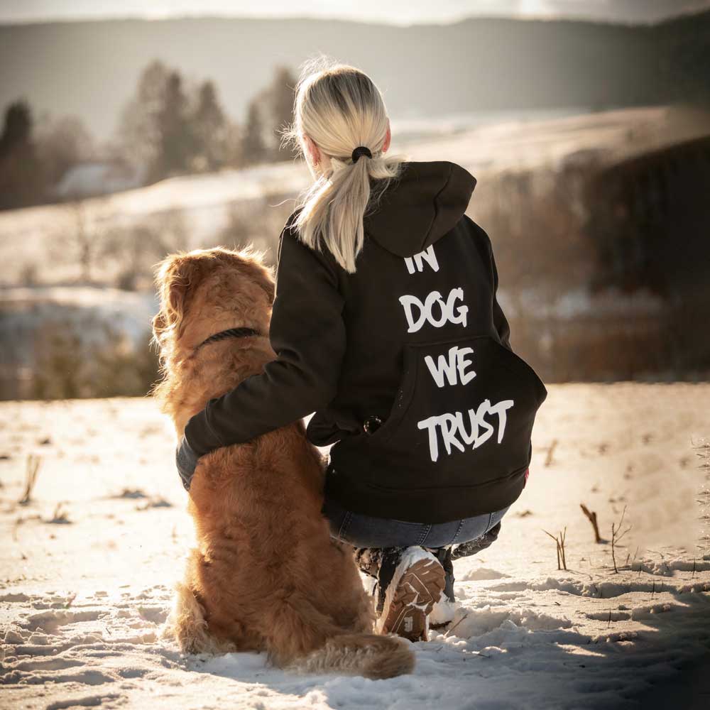IQ Training Hoodie "In Dog We Trust" Unisex black
