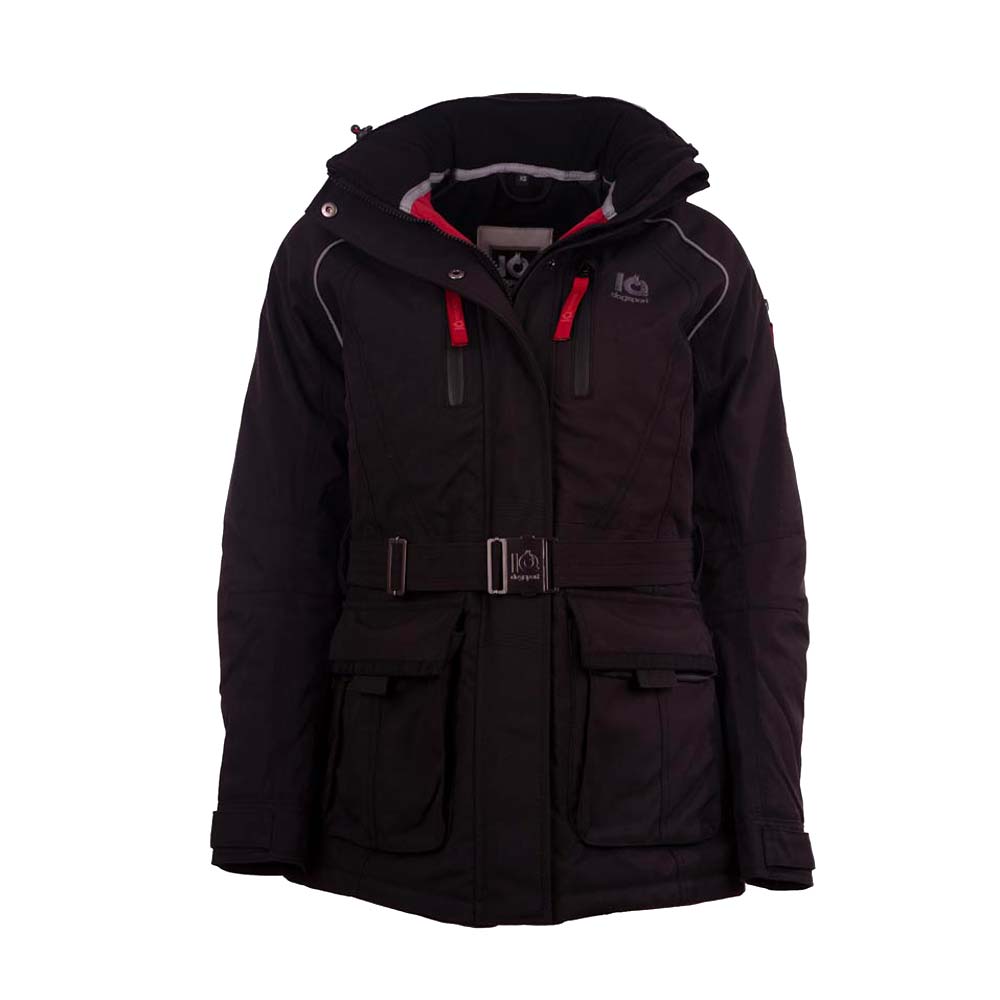 Winterjacke für Hundehalter Damen Schwarz Front
