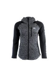IQ Damen Zip-Hoodie Grau – Frontansicht