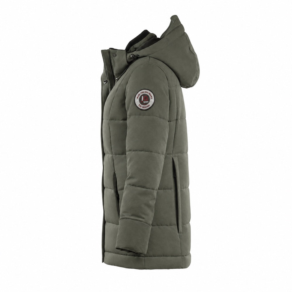 IQ Women’s Zip-Off Winter Coat as a parka with the extension zipped off – side view